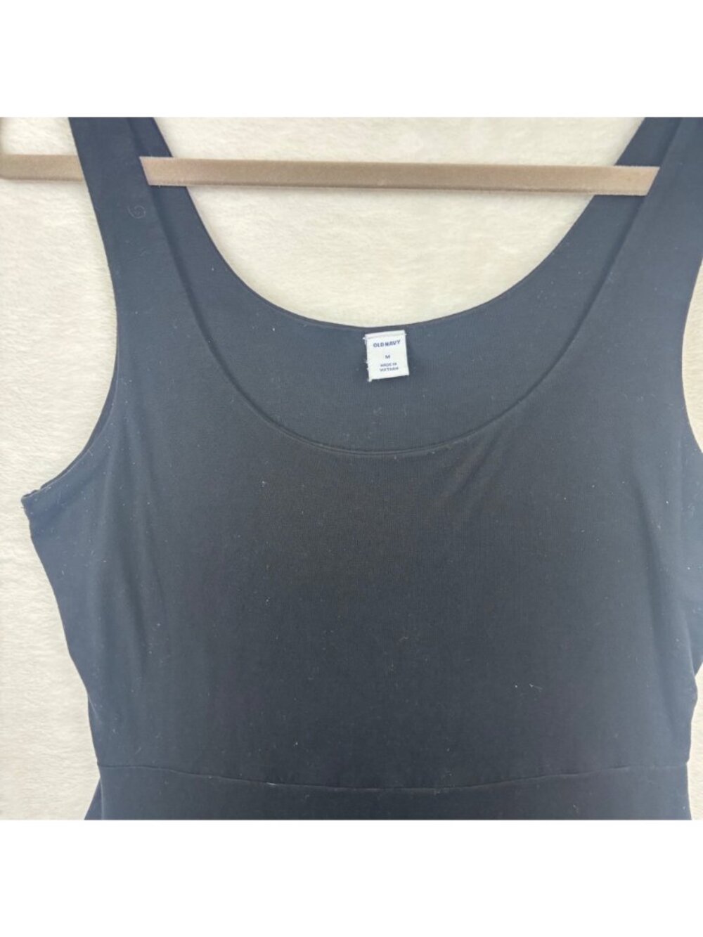✨3/$30 Old Navy M Black SleevelessFit & Flare Tank Scoop Neck Mini Dress - Picture 2 of 4